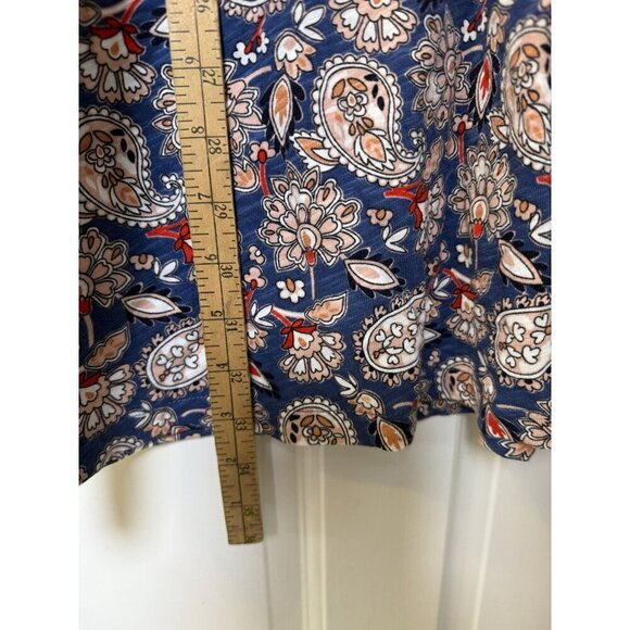 NWT BODEN V Neck Puff Sleeve Paisley Print Jersey Mini Dress 100% Cotton Sz 12P - Picture 12 of 13